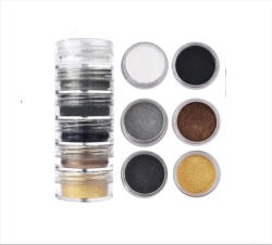 Dalaran 6 szín, epoxi gyanta ásványi anyag festék por, gyöngyház pigment, ezüst-arany, föld színek, 6 x 7-10 g (5995206011736)