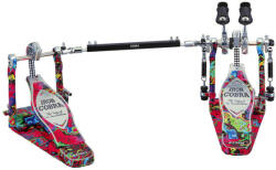 Tama 50th Limited Iron Cobra Power Glide Dupla Pedal - Marble Psychedelic Rainbow Finish HP900PWMPR