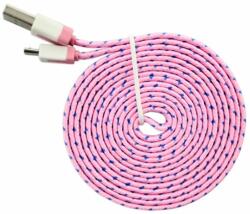  Cablu USB tata la micro USB, tata, plat, cu panza, 1m, 201772