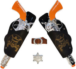  Sheriff jelmez kiegészítő szett, pisztoly készlet 6 db-os