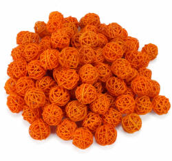 Vessző gömb narancs 3cm 100db/csomag - OKOSÁR!