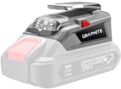 GRAPHITE 58G025 powerbank adapter + led lámpa, energy+ akku nélkül (58G025)