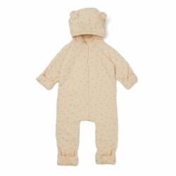 Konges Sløjd Salopeta captusita din bumbac organic cu gluga pentru bebelusi - PETIT BISOU BLUE - Konges Sløjd