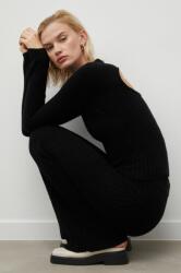 Herskind gyapjú pulóver könnyű, női, fekete - fekete L
