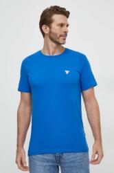 Guess t-shirt JOE férfi, sima, U4RM11 K6YW0 - kék XL