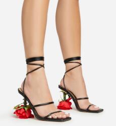  Sandale de dama negre, Rose Red Ashoes