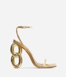  Sandale de dama aurii, cu model la toc, Infinit