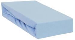Qmini Cearceaf impermeabil cu elastic, Pentru patut 120x60 cm, Din jerseu, Blue (QM_SHEET_WP_Blue) Lenjerii de pat bebelusi‎, patura bebelusi