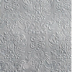 Ambiente AMB. 12504938 Elegance silver dombornyomott papírszalvéta 25x25cm, 15db-os (8712159o89691)