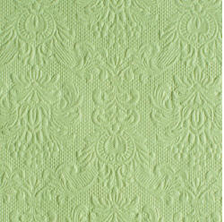 Ambiente AMB. 12507907 Elegance pale green dombornyomott papírszalvéta 25x25cm, 15db-os (8712159119o22)