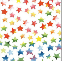 Ambiente AMB. 13309875 Colourful Stars mix papírszalvéta 33x33cm, 20db-os (8712159133936)
