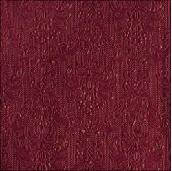 Ambiente AMB. 13317576 Elegance ruby red dombornyomott papírszalvéta 33x33cm, 15db-os (8712159195545)