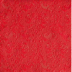Ambiente AMB. 14005515 Elegance red dombornyomott papírszalvéta 40x40cm, 15db-os (8712159o9844o)