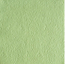 Ambiente AMB. 14007907 Elegance Pale Green dombornyomott papírszalvéta 40x40cm, 15db-os (8712159119o39)