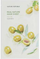 Nature Republic Mască facială din țesătură cu extract de fructe de măsline - Nature Republic Real Nature Mask Sheet Olive 23 g