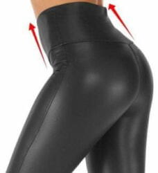  VIVVA® Magas derekú alakformáló leggings, műbőr, S/M - NEROFIT