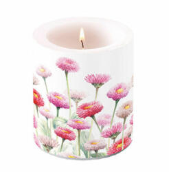 Ambiente Painted Bellis átvilágítós gyertya 10x10 cm