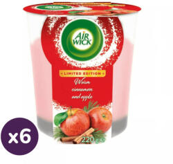 Air Wick Meleg fahéj és alma illatgyertya 6x220 g