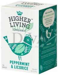 Higher Living Peppermint Licorice menta și lemn dulce 15 plicuri
