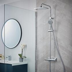 Hansgrohe Vernis Shape Showerpipe 230 1 jet zuhanyrendszer, termosztátos csapteleppel, króm