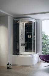 Sanimix Hidromasszázs zuhanykabin elektronikával 100x100x222 cm, negyedköríves, magas zuhanytálcával együtt 22.56. 5.0