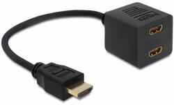 Delock adaptor HDMI de mare viteză Ethernet 1x masculin și 2x feminin (65226)
