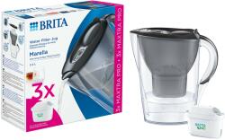 BRITA BR1052796 Marella vízszűrő kancsó, grafit, 3 db Maxtra Pro Pure Performance szűrőbetéttel