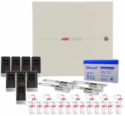 HikVision Sistem control acces biometric Hikvision KIT-CA-4UBAC, amprenta, cartela, 13.56 KHz, patru usi bidirectionale (KIT-CA-4UBAC)
