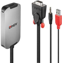 Lindy VGA/D-Sub DisplayPort Convertor Negru-Gri 18cm 38296 (38296)