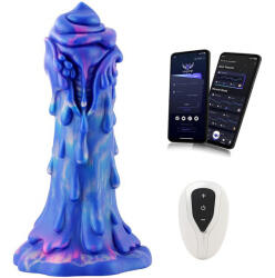 HISMITH WDA030-M Wildolo Designer Series Silicone Dildo Vibrator with App 21.5cm Blue Vibrator