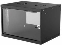 Manhattan Rackszekrény - 19" fali kivitel (6U, 353 (h) x 540 (w) x 400 (d) mm, IP20, Flatpack, Fekete) (714143)