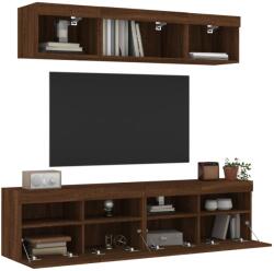 vidaXL 5 darab barna tölgyszínű szerelt fa TV-bútor LED-del (3216724) - vidaxl
