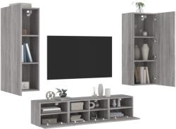 vidaXL 5 darab szürke sonoma színű szerelt fa fali TV-bútor (3216544) - vidaxl