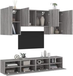 vidaXL 5 darab szürke sonoma színű szerelt fa fali TV-bútor (3216530) - vidaxl