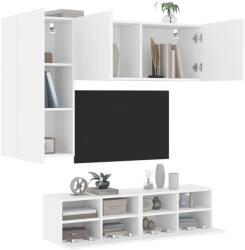 vidaXL 4 darab fehér szerelt fa fali TV-bútor (3216532) - vidaxl