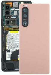 tel-szalk-19296951616 OEM akkufedél hátlap, kamera lencse - burkolati elem Sony Xperia 5 III, Rózsaszín (tel-szalk-19296951616)