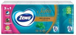 ZEWA Papírzsebkendő ZEWA Softis Menthol Breeze 4 rétegű 10x9 darabos (53524)