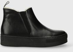 Charles Footwear bőr bokacsizma Nessa fekete, női, platformos, Nessa. Mini. Boots. Black - fekete Női 38