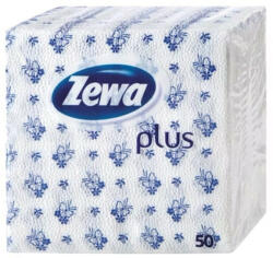 Zewa Szalvéta ZEWA Plus 1 rétegű kék 50 lapos (10489) - papir-bolt