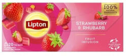 Lipton Gyümölcstea LIPTON Eper-Rebarbara 20 filter/doboz - papir-bolt