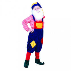 Funny Fashion Törpe jelmez gyerekeknek (nadrág, sapka) - 116-os (04473/04480)