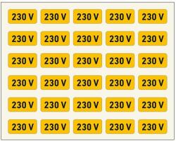 WORK-SIGN 230 V Villamossági Öntapadós Matrica 1X2cm (30db) (ERV127001ONV00200010)