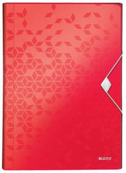 Leitz Harmonikamappa, A4, PP, 6 rekeszes, LEITZ "Wow", piros (45890026) - bestoffice