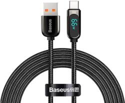 Baseus Display Cablu USB la Type-C, 66W, 1m (negru)