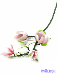 Magnolia ág 4v 67cm - Halvány Rózsaszín