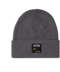 Alpha Industries Label Beanie - vintage grey