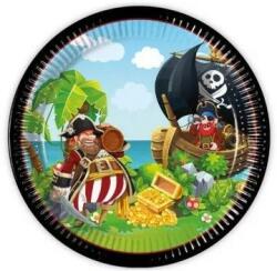 Procos Island Pirates, Kalóz papírtányér 8 db-os 23 cm FSC (PNN93965) - eking