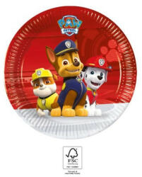 Procos Paw Patrol Ready For Action, Mancs Őrjárat papírtányér 8 db-os 19, 5 cm FSC (PNN93487)