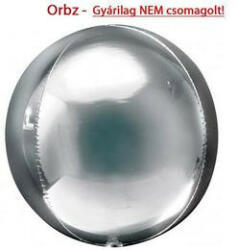 anagram Egyszínű gömb lufi 16" 40cm Ezüst Orbz (LUFI778137)