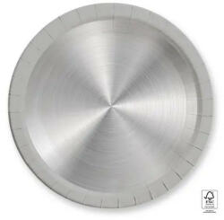Procos Next Generation Silver, Ezüst papírtányér 8 db-os 23 cm FSC (PNN94786)
